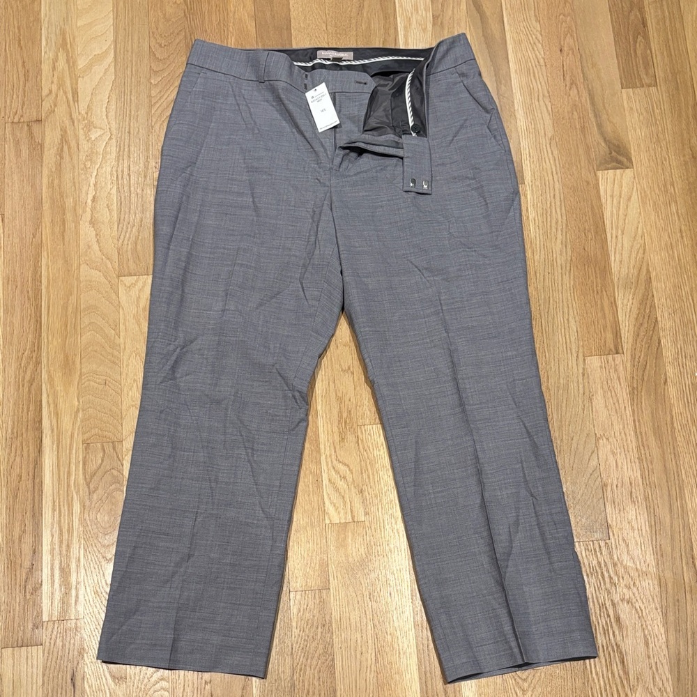 BANANA REPUBLIC NWT Martin Fit Women’s Dress Pants, Wool Blend, Size 16S, Gray